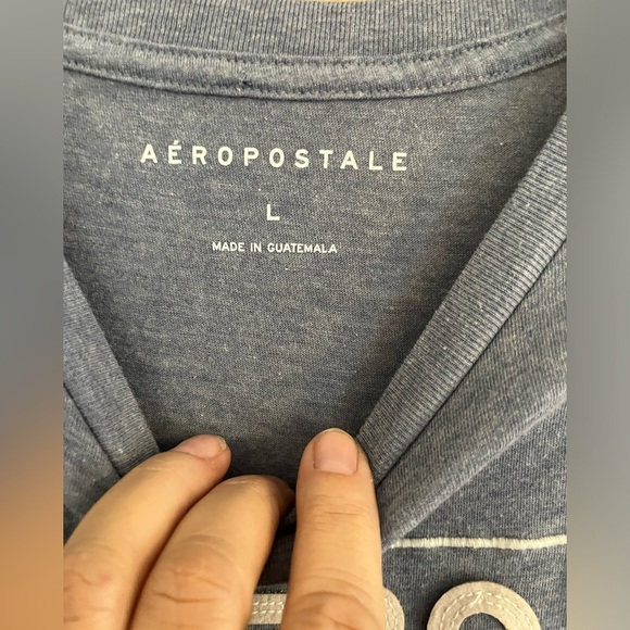 Aeropostale Blue Short Sleeve Crew Neck Tee Size Large - Picture 6 of 7